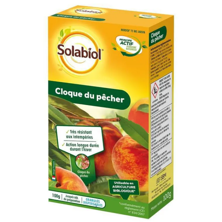 New SOLABIOL Cloque du Pêcher 100 g 5x8,8x15,5 cm