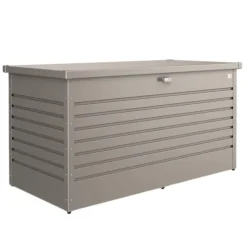 Online BIOHORT Coffre de jardin 160 en acier galvanisé coloris gris quartz métallique - 160 x 79 x 83 cm