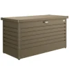 Hot BIOHORT Coffre de jardin 130 en acier galvanisé coloris bronze métallique - 134 x 62 x 71 cm
