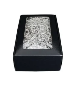 CAV SERVICE Coffret Berne en carton aspect croco noir - 18 x 9 x 34 cm