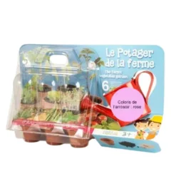 Discount RADIS ET CAPUCINE Coffret jardinage enfant "Le potager de la ferme" rose