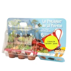 RADIS ET CAPUCINE Coffret jardinage enfant "Le potager de la ferme" jaune