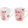 Hot CADES DESIGN Coffret mug avec filtre en céramique multicolore Amor - 12 x 8,5 x 9,9 cm