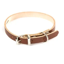 Online MARTIN SELLIER Collier cuir marron 16 mm x 40 cm