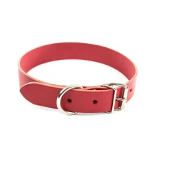 Clearance MARTIN SELLIER Collier cuir rouge 18 mm x 45 cm