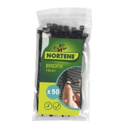 NORTENE Collier de fixation Bridfix noir 14 cm par 50