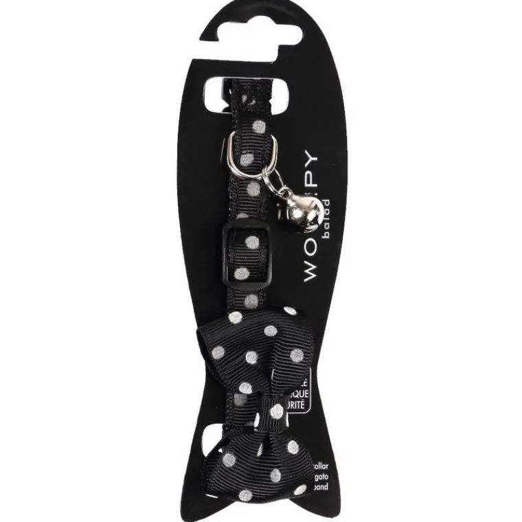 Best WOUAPY Collier pour chat en nylon coloris noir avec nœud - Taille unique