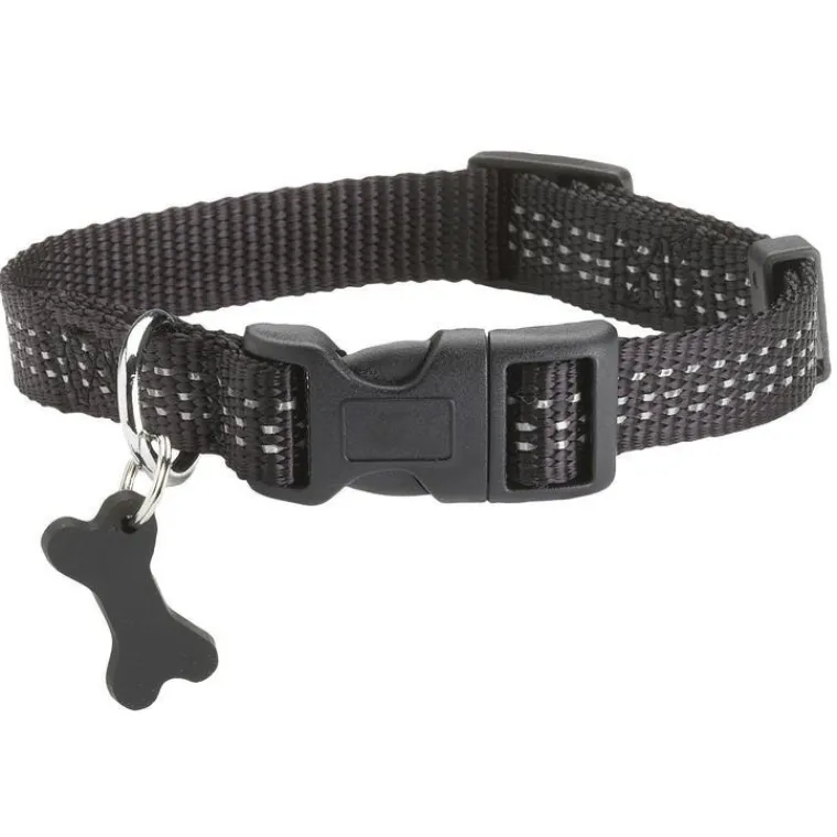 Outlet BOBBY Collier pour chien coloris noir en nylon tressé Safe – Taille XS