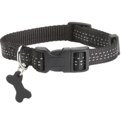 Hot BOBBY Collier pour chien coloris noir en nylon tressé Safe – Taille L