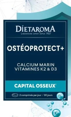 Outlet DIETAROMA Complément alimentaire calcium marin K2 & D3 osteoprotect+ capital osseux - 60 comprimés