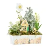 Sale BOTANIC® Composition jardinette pot zinc décor village - 26 cm