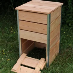 MON PETIT POTAGER Composteur steel en bois 50 x 45 cm - 148 L