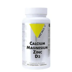 Discount VIT'ALL+ Comprimés de calcium, zinc, bisglycinate et magnésium x 90