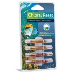 Online PRODIBIO Conditionneur d'eau chloral reset nano bleu en ampoule x 4