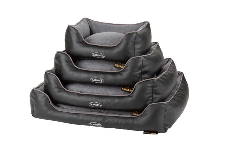 Clearance SCRUFFS Corbeille à mémoire de forme pour chien gris Hilton – Taille S