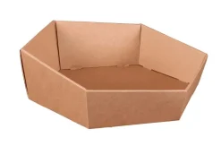 Best CAV SERVICE Corbeille en carton hexagonale Atlanta Cav' Service - 27 x 24 x 6/9 cm