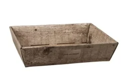 Online CAV SERVICE Corbeille Lorriane en carton imitation bois grisé certifiée FSC® - 42 x 31 x 10 cm