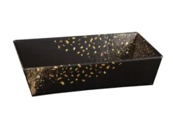 CAVSERVICE Corbeille panier gourmand Petra noire - 21 x 41 cm