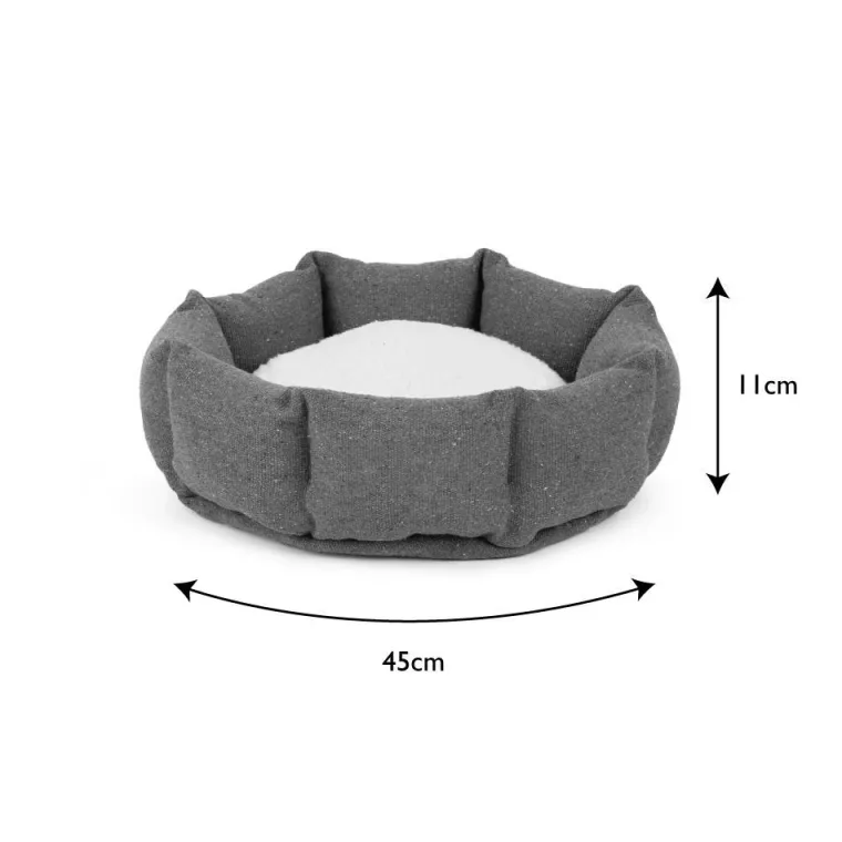 Best SCRUFFS Corbeille pour chat en tissu gris anthracite Eco Eden - 45 cm
