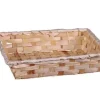 Outlet CAV SERVICE Corbeille Rihana rectangulaire en bambou naturel - 24 x 18 x 5 cm