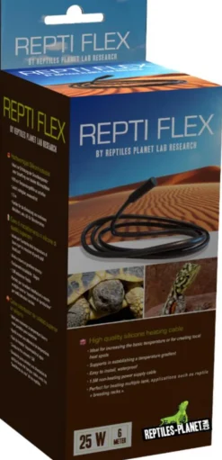 New REPTILE PLANET Cordon chauffant pour vivarium coloris noir Repti Flex 25W 6 m - Ø 7 mm