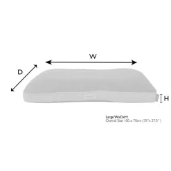 Best SCRUFFS Couchage orthopédique pour chien coloris gris Harvard - Taille L 100 x 70 x 12 cm