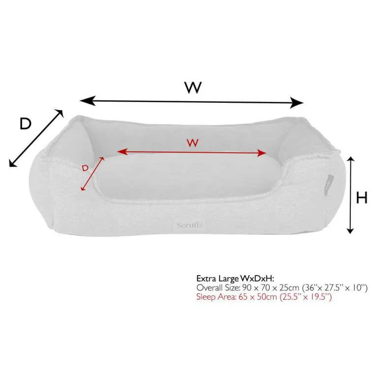 Best SCRUFFS Couchage orthopédique pour chien coloris marron Harvard - Taille XL 90 x 70 x 20 cm