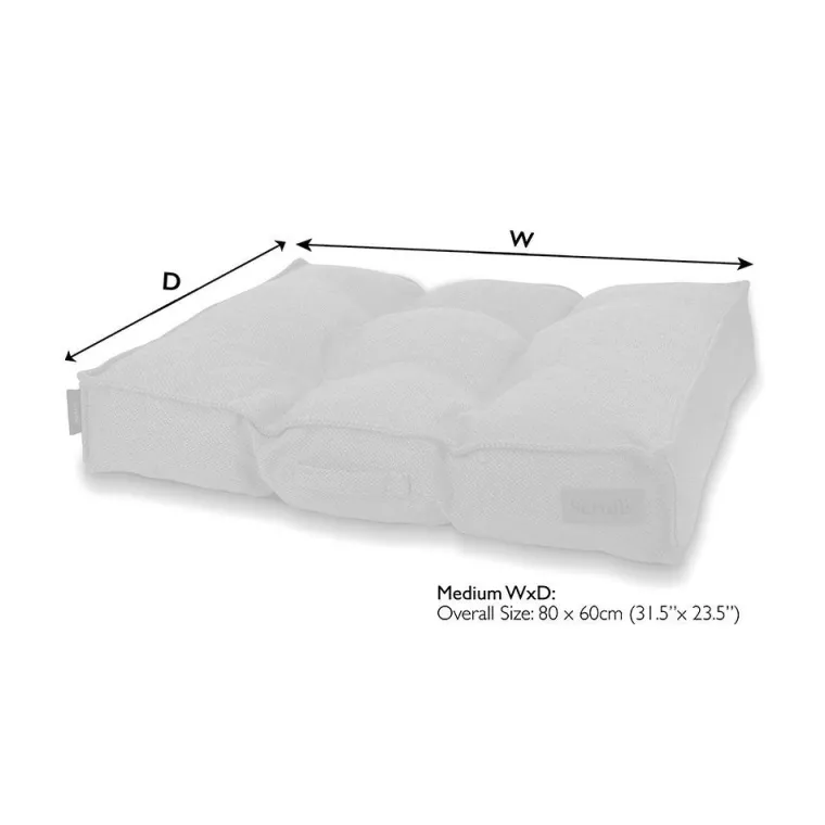 Hot SCRUFFS Couchage pour chien coloris gris coussin Seattle - Taille M 80 x 60 x 14 cm