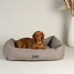 Outlet SCRUFFS Couchage pour chien coloris gris corbeille Ellen - Taille XL 90 x 70 x 18 cm