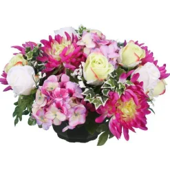 Clearance RIVIERA Coupe de fleurs artificielles Hortensia Bouton de rose et Chrysanthème