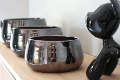 New LES POTERIES D'ALBI Coupe en terre émaillée coloris noir Refuge - Ø 22 x H 14 cm