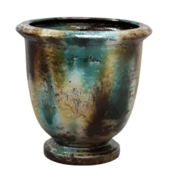 Hot POTERIE GOICOECHEA Coupe émaillée coloris jaspe Ederra - Ø 46 x H 48 cm