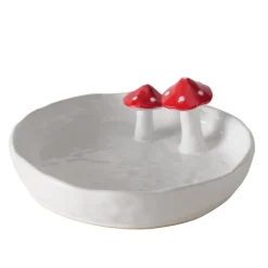 Discount BOLTZE Coupelle blanche en céramique avec champignons Funghi - Ø 17,5 x 6,5 cm