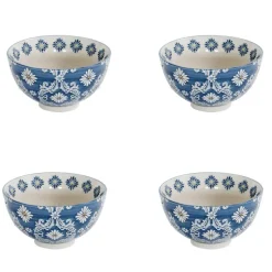 BASTIDE Coupelles en grès bleu peintes à la main Coffret Almada - 4 x Ø 11 cm