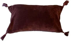 Best SAFECO Coussin bordeaux en velours Cabernet - 20 x 35 cm