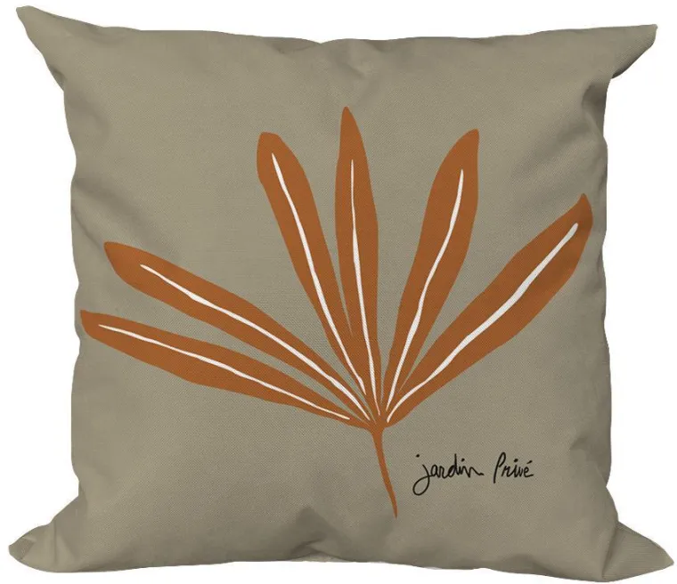 Best NP CRÉATION Coussin déco carré en polyester/coton marron Vanara Terra - 40 x 40 x 15 cm