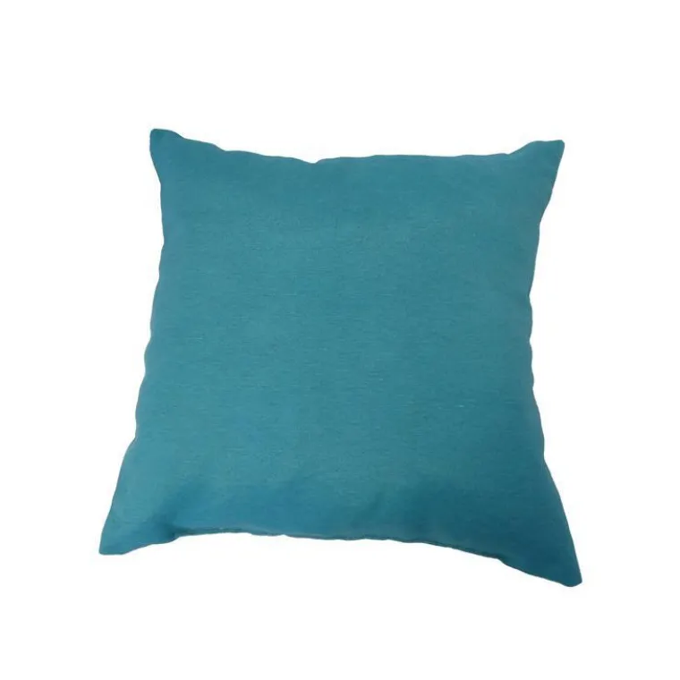 Discount NP CRÉATION Coussin déco carré en polyester/coton bleu Emeraude - 40 x 40 x 15 cm