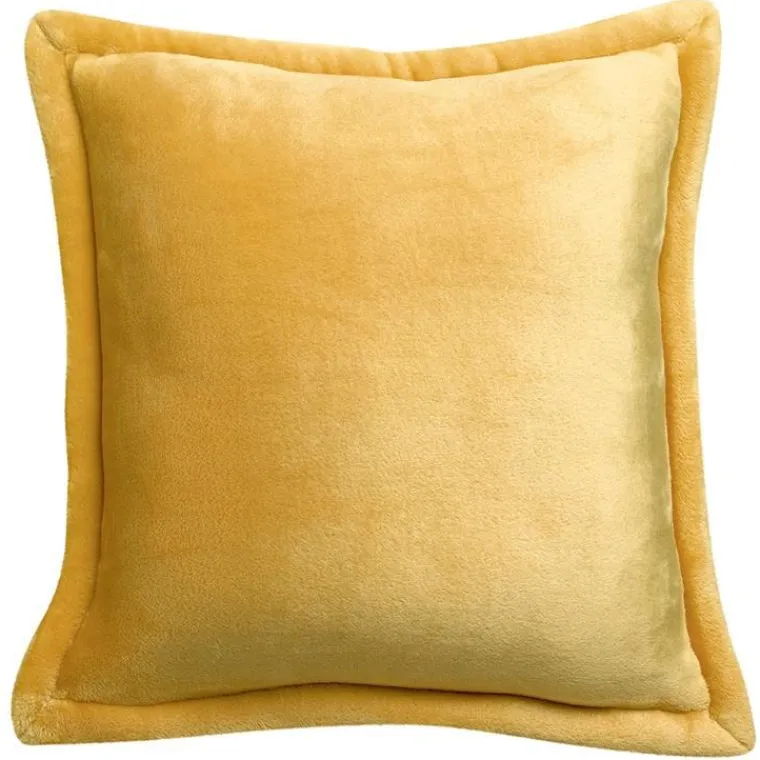 Clearance VIVARAISE Coussin décoratif coloris curry en polyester Tender – 50 x 50 cm
