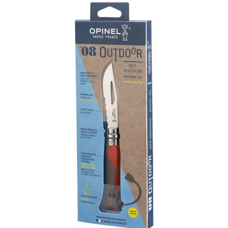 Clearance OPINEL Couteau Outdoor coloris rouge et gris n°8