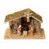 Clearance BERTONI Crèche de Noël coloris multicolore en bois - 24 x 13 x 15 cm