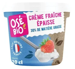 Sale OSE BIO Crème fraîche 30% MG 20 cl