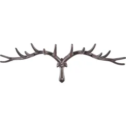 New ESSCHERT DESIGN Crochet marron en fonte forme bois de cerf - 63,5 x 12,2 x 20 cm