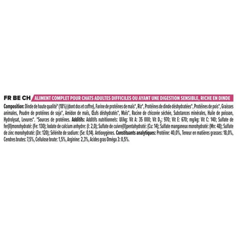 Sale PRO PLAN Croquette pour chat adulte sensible à la dinde et riz - 1,5kg