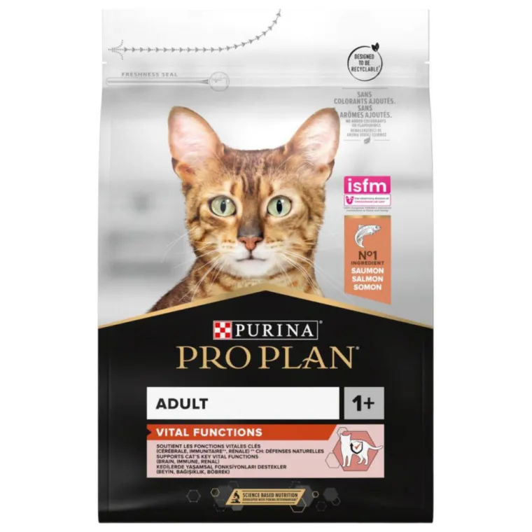 PRO PLAN Croquette pour chat adulte au saumon et riz - 3 kg