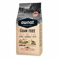 Sale OWNAT Croquette pour chien adulte Grain Free au saumon et fruits de mer - 3 kg