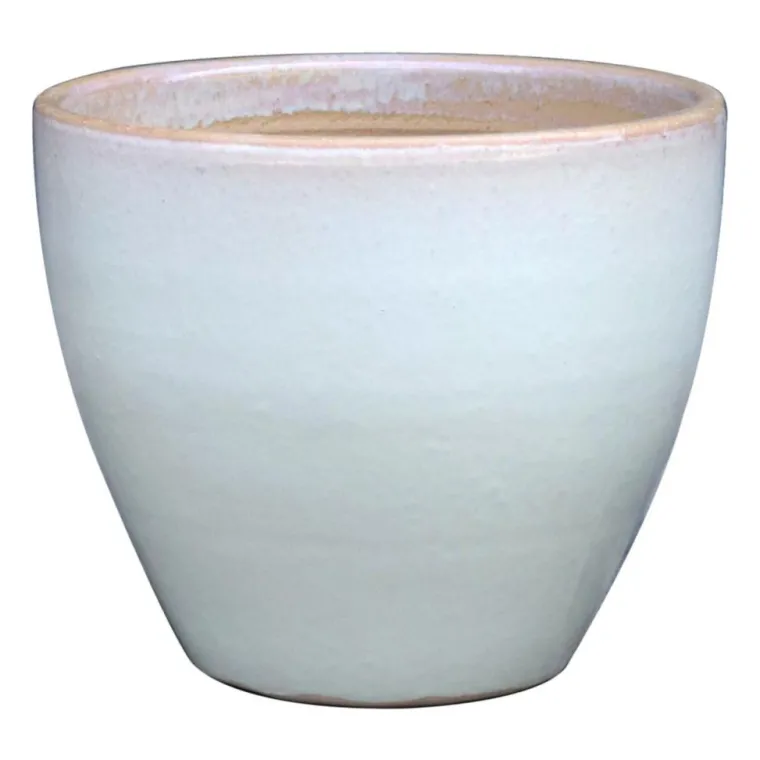 Sale DECOLINES Cuvier en grès émaillé blanc Littoral - Ø 22 x H 21,5 cm