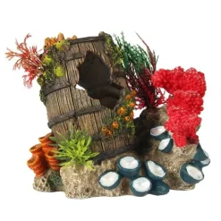 Hot EUROPET Décor d'aquarium Artefact englouti 2 coloris multicolore en résine de polyester - 15,3 x 11,6 x 13,7 cm