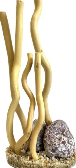 Discount BASTIDE DIFFUSION Décor de branches sur socle pour aquarium en chanvre et résine Tyrol Zebra