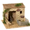 Sale BERTONI Décor de crèche de Noël grange avec enclos vide - 16 x 14 x 12 cm