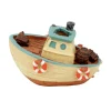 Discount AQUATLANTIS Décoration pour aquarium coloris bleu Bateau de Pêcheur - 12,5 x 5 x 6,5 cm